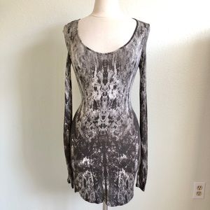 Helmut Lang Gray/Black Dress